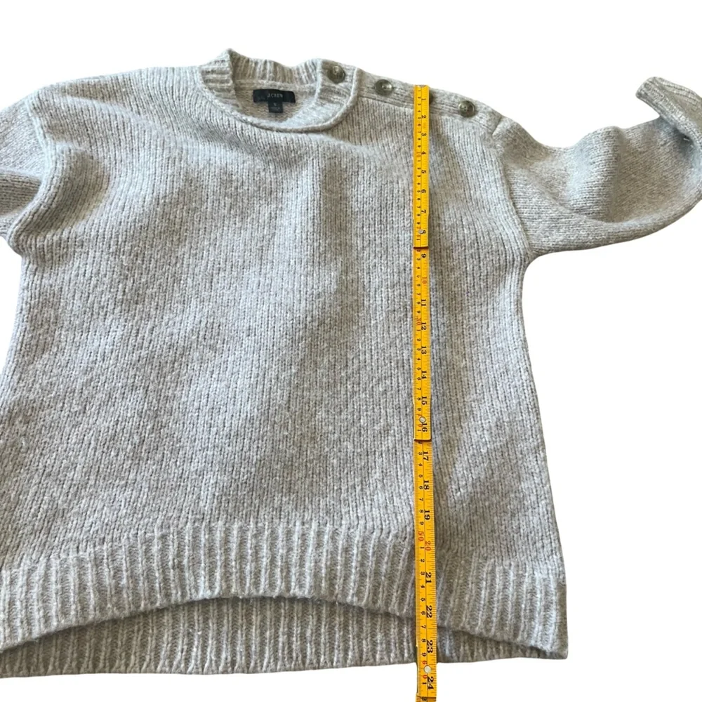 J. Crew Button Shoulder Crewneck Sweater